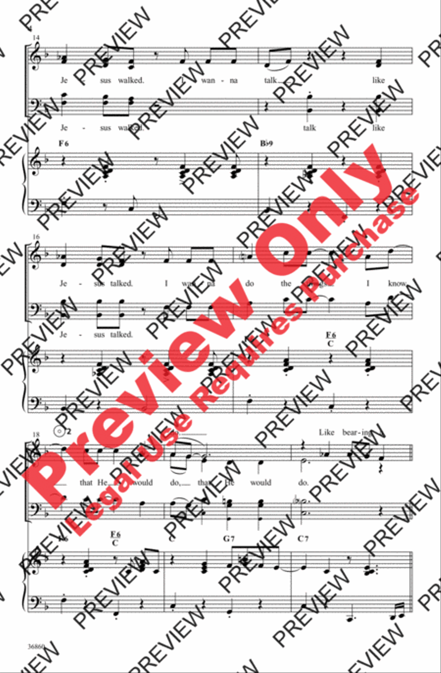 Walk Like Jesus 4-Part scores gallery preview page 4