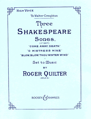 Book cover for Three Shakespeare Songs, Op. 6