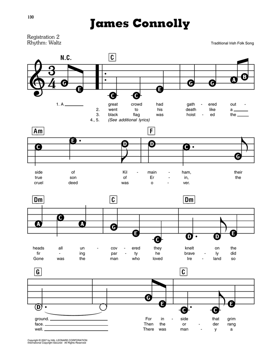 James Connolly Electronic Keyboard scores gallery preview page 1