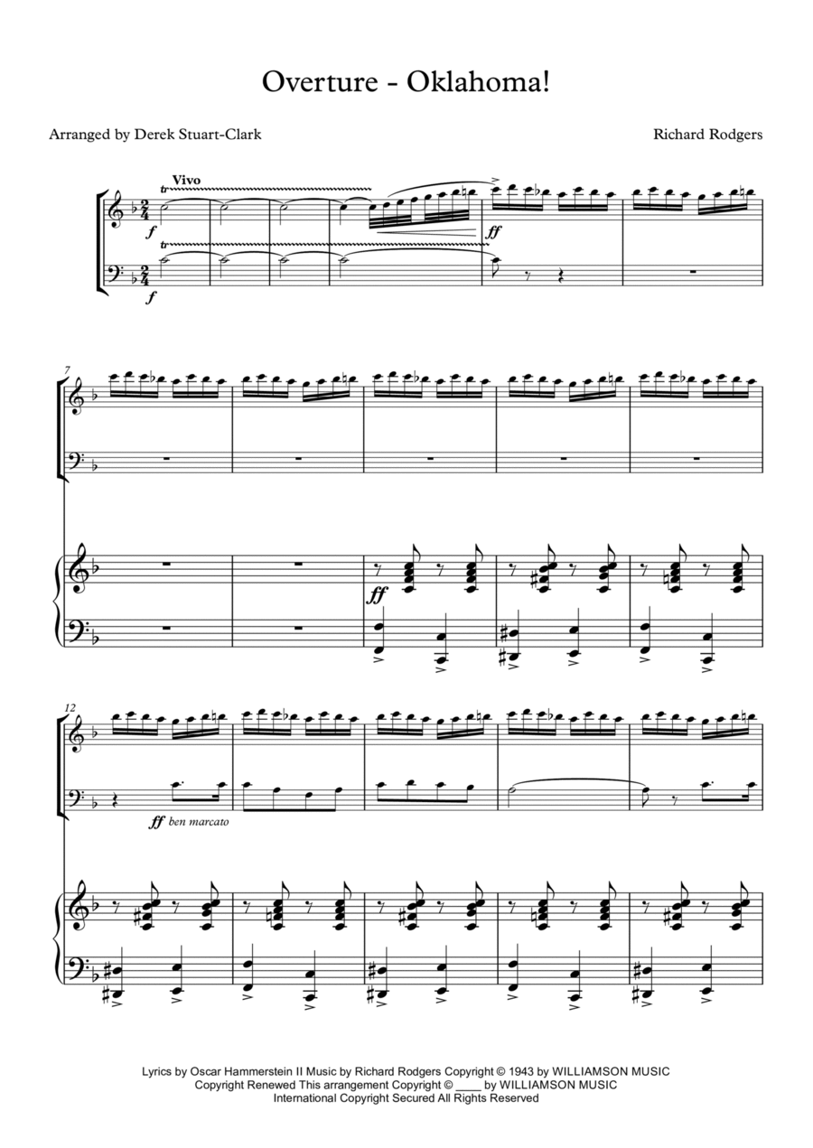 Overture - Oklahoma! Piano Trio scores gallery preview page 1