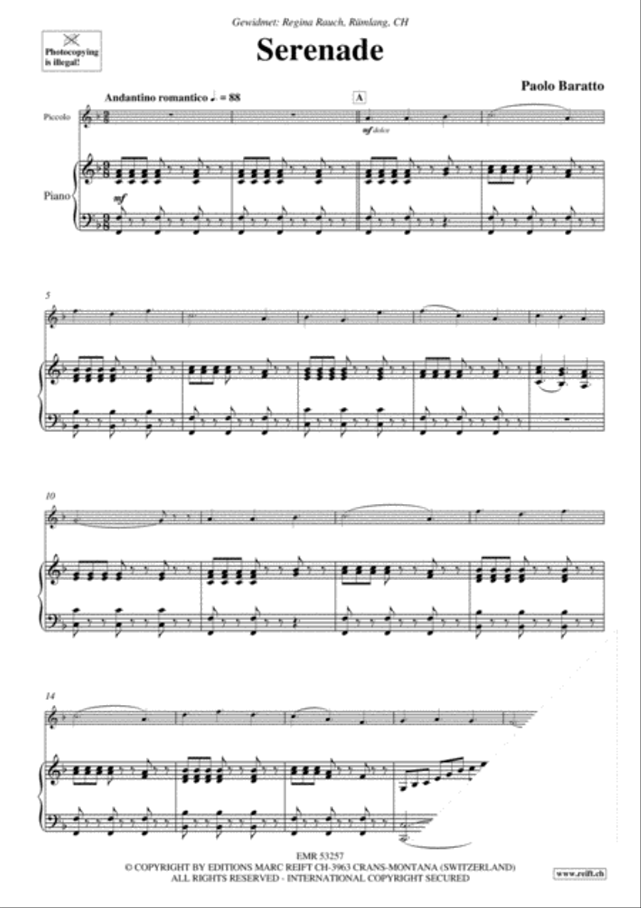 Serenade Piccolo scores gallery preview page 3