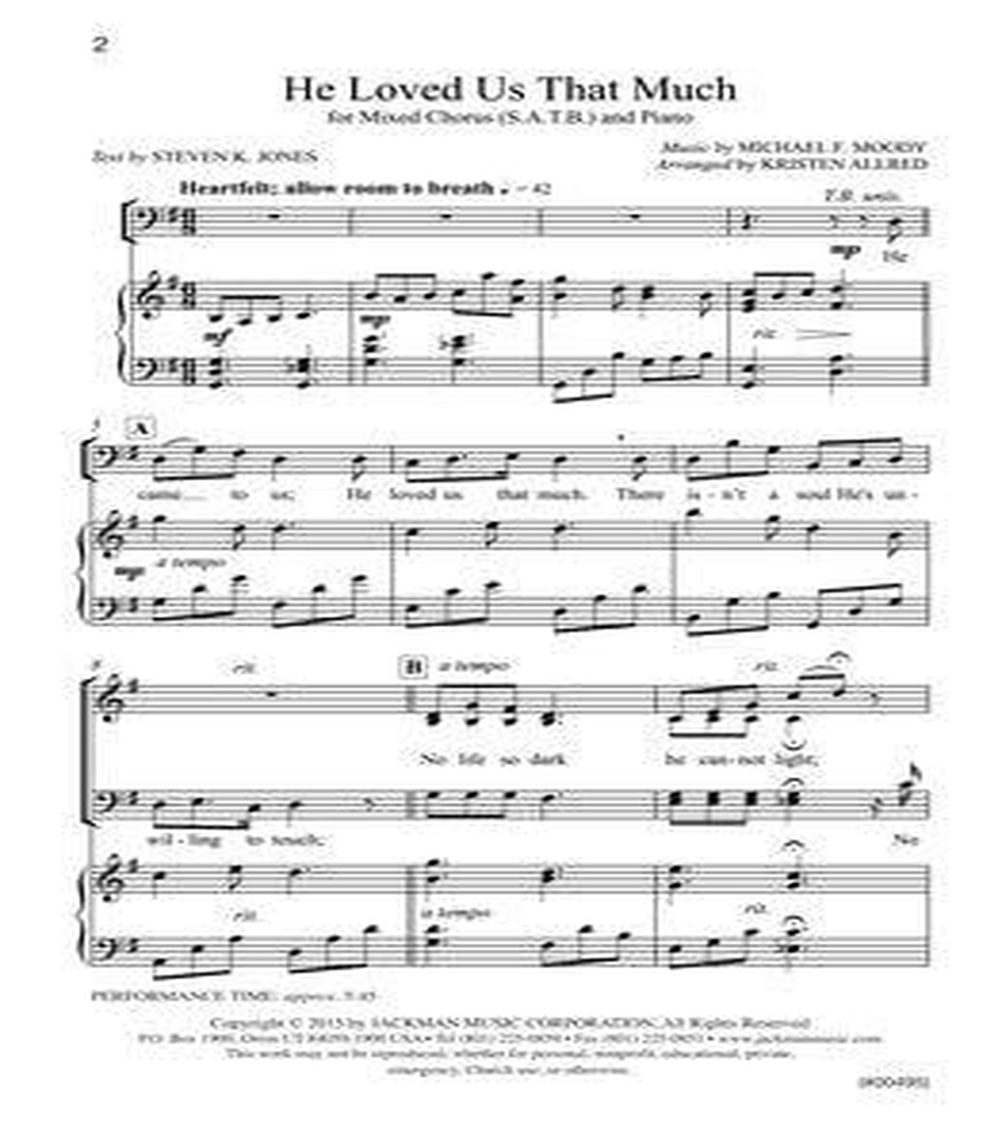 He Loved Us That Much - SATB 4-Part scores gallery preview page 2