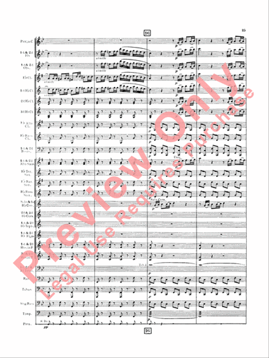 Italian in Algiers (Overture) Concert Band scores gallery preview page 28