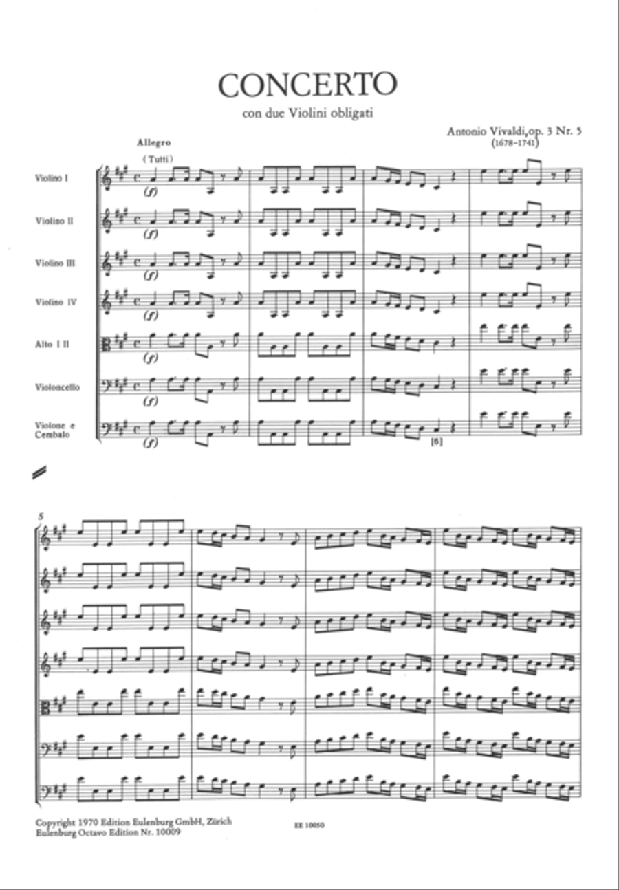 Concerto for 2 violins Violin scores gallery preview page 2