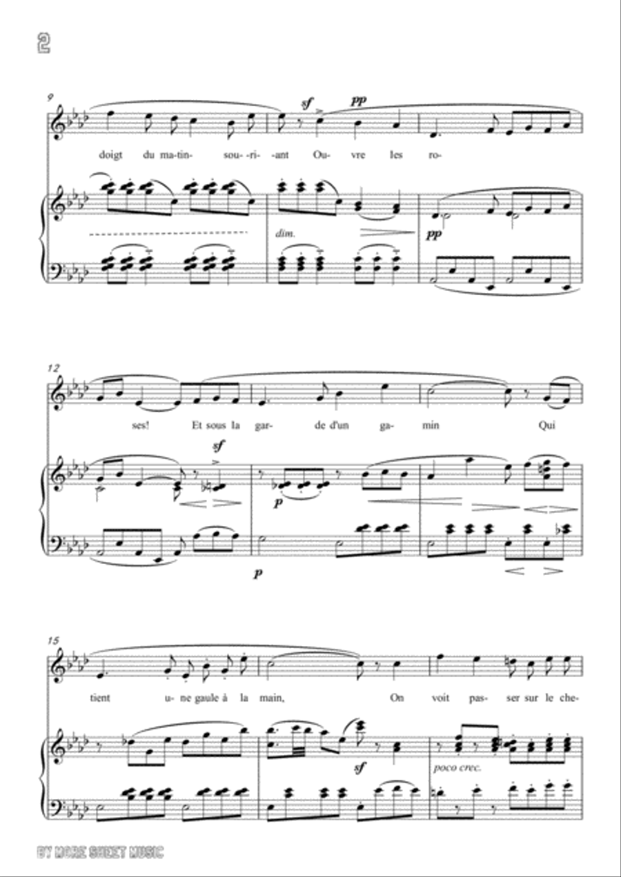 Chabrier-Pastorale des cochons roses in F Major,for voice and piano Voice Solo scores gallery preview page 4
