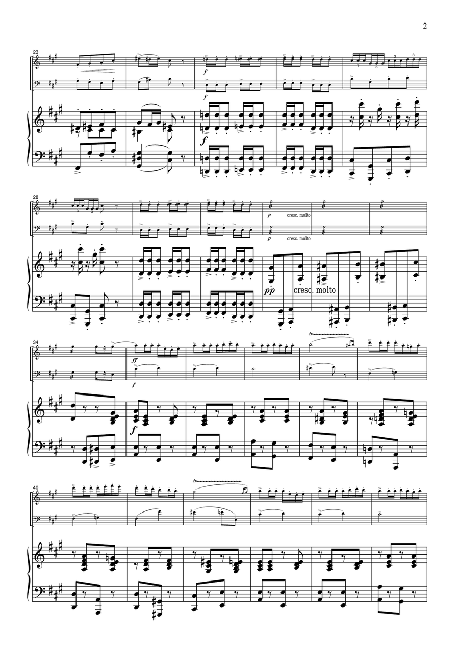 Bizet Prelude to Act 1 from Carmen, for piano trio, PB301 Piano Trio scores gallery preview page 2