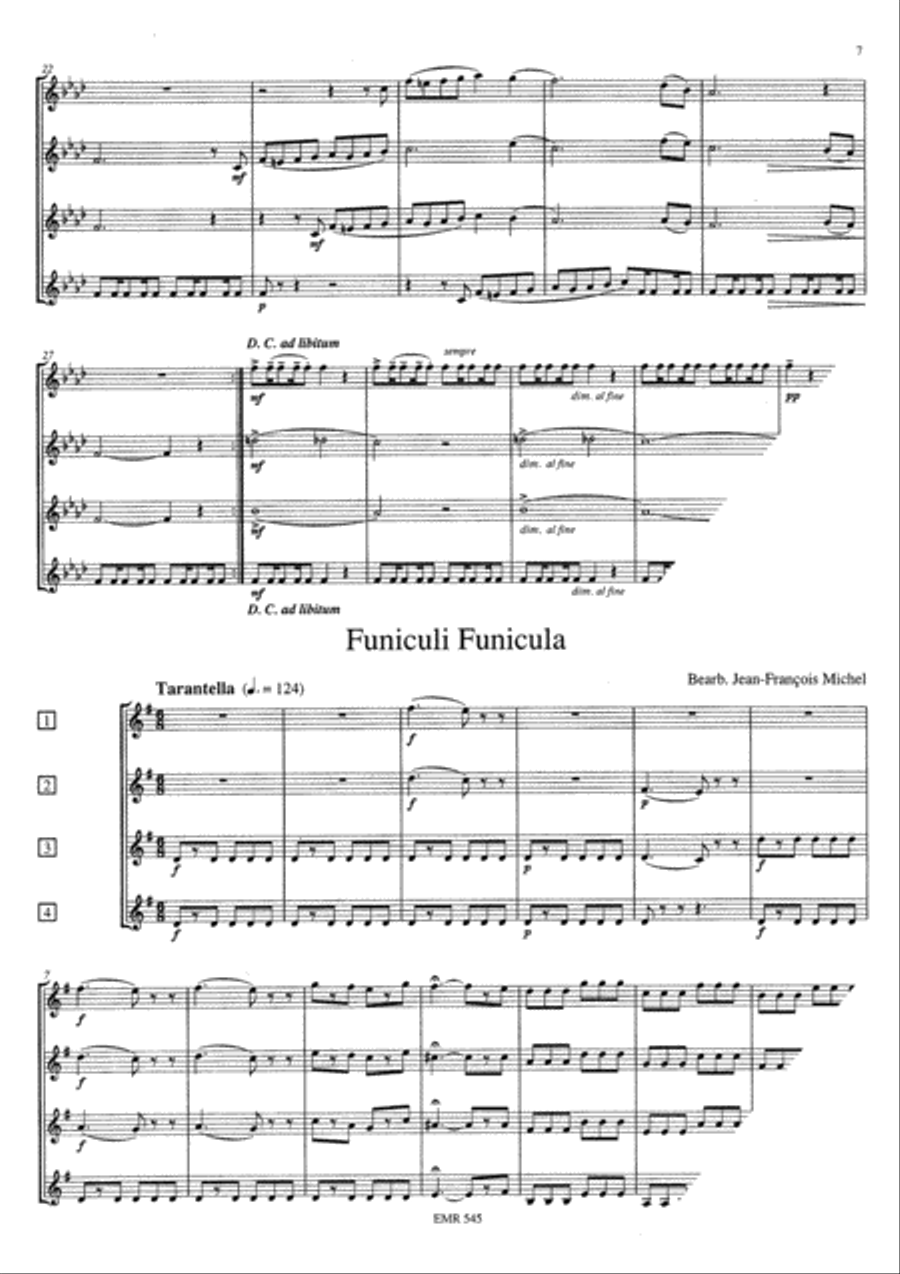 3 Traditionals French Horn Quartet scores gallery preview page 5