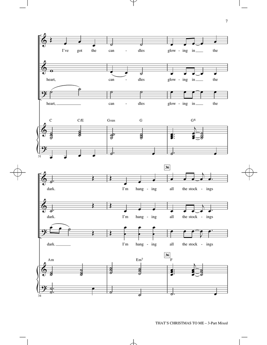 That's Christmas To Me (arr. Audrey Snyder) 3-Part scores gallery preview page 5