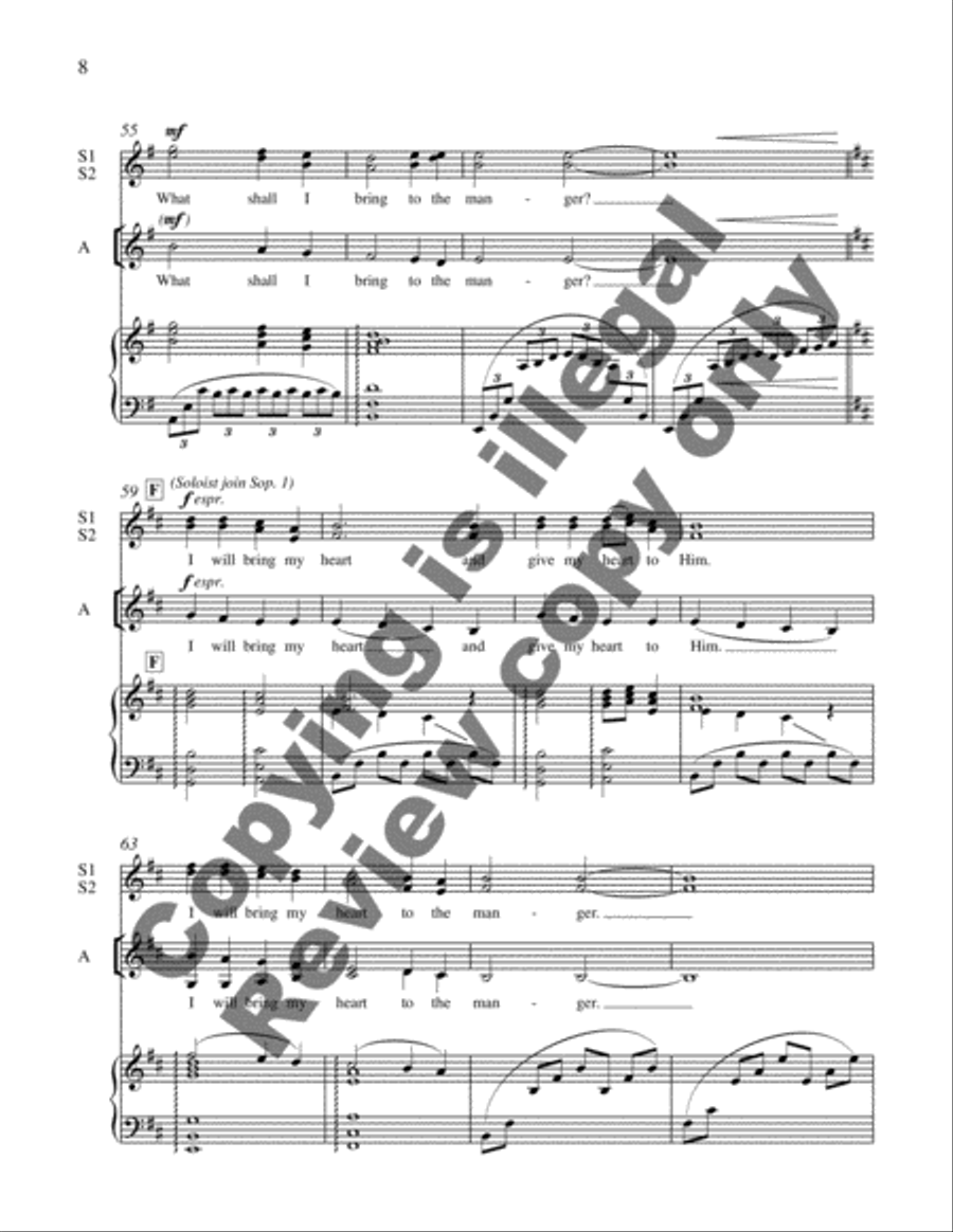 Shepherd's Song at Christmas SSA scores gallery preview page 6