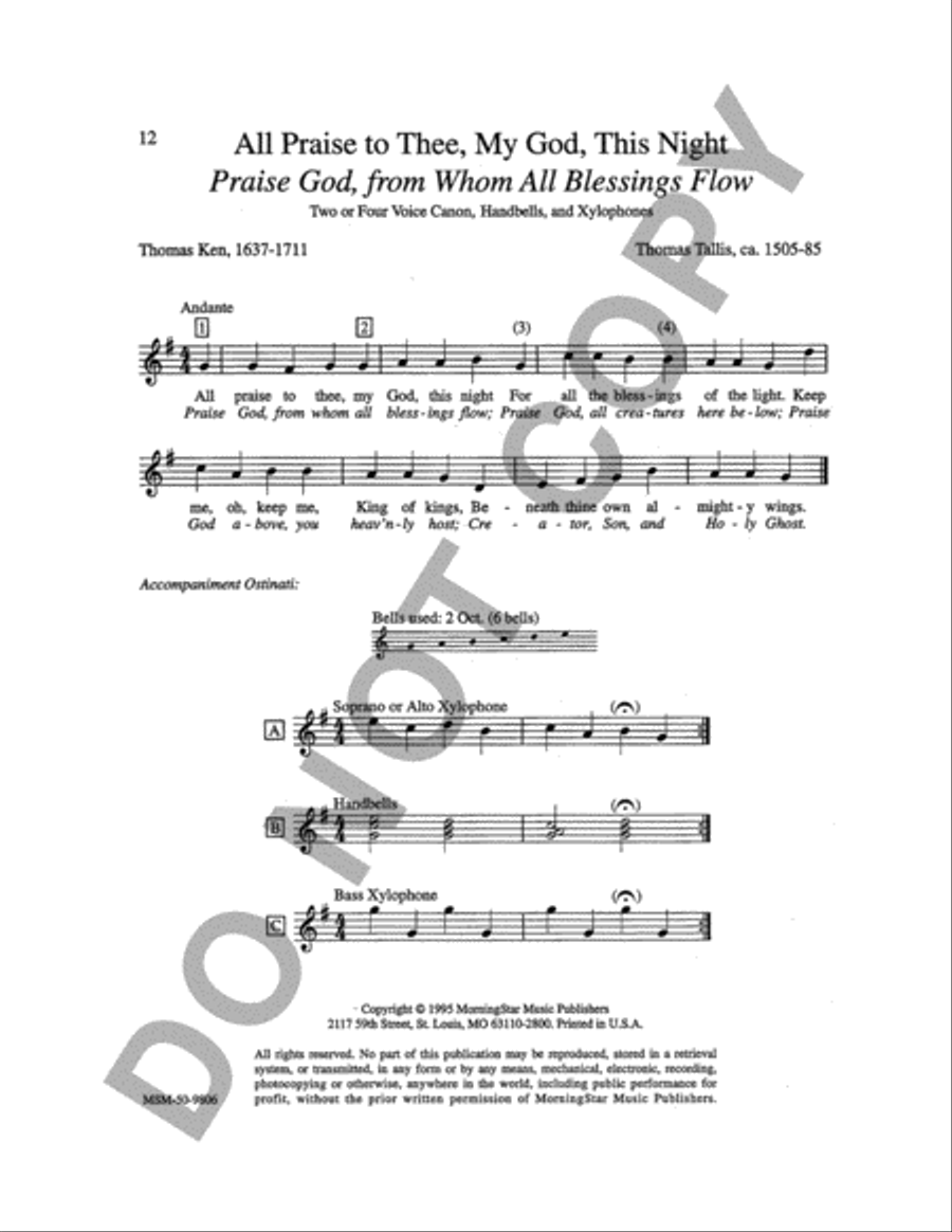 Canons for the Church Year, Set 2 Unison Choir scores gallery preview page 6
