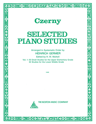 Book cover for Selected Piano Studies – Volume 1
