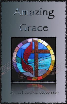 Book cover for Amazing Grace, Gospel style for Alto and Tenor Saxophone Duet