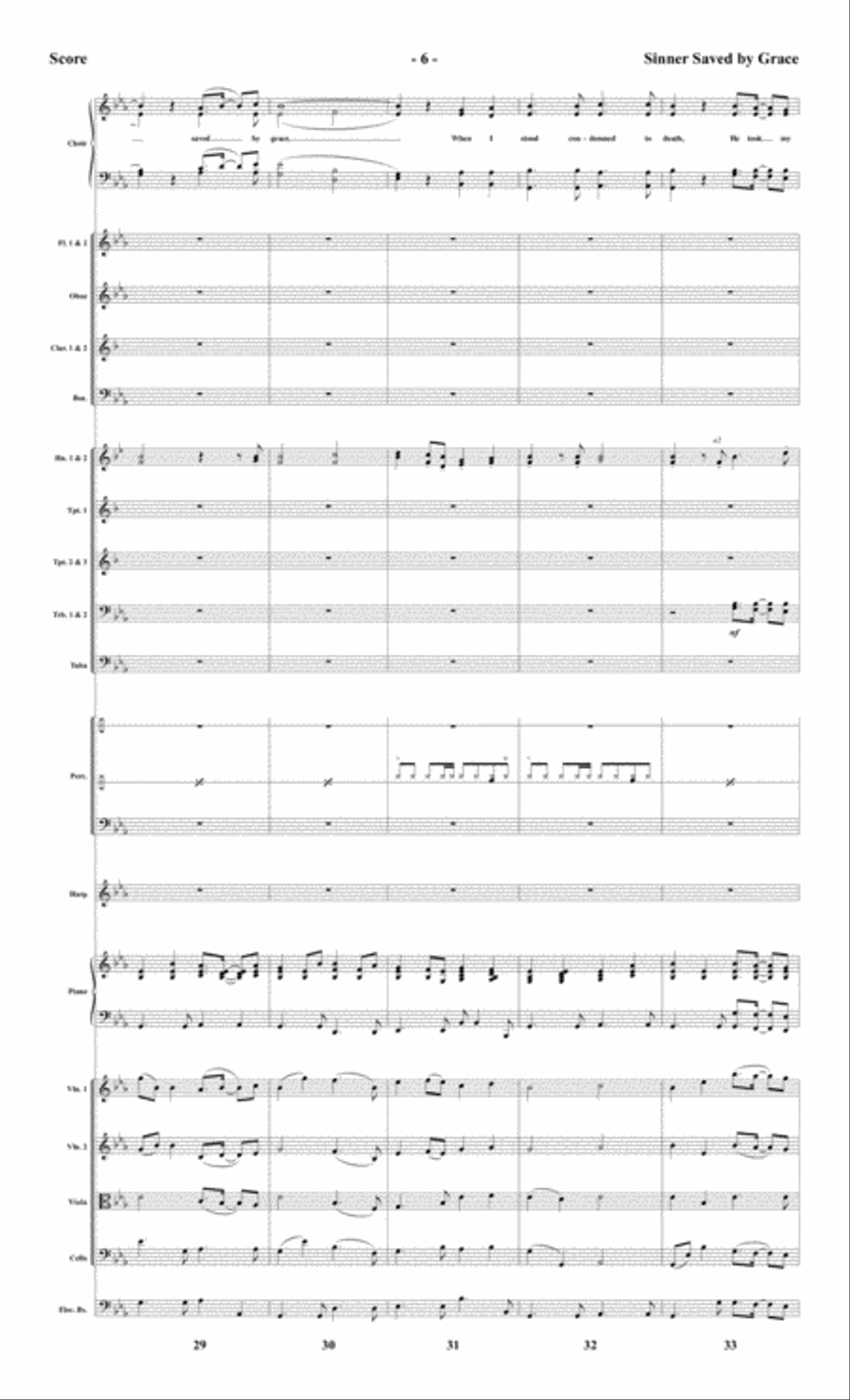 Sinner Saved by Grace - Orchestral Score and Parts Choir scores gallery preview page 8