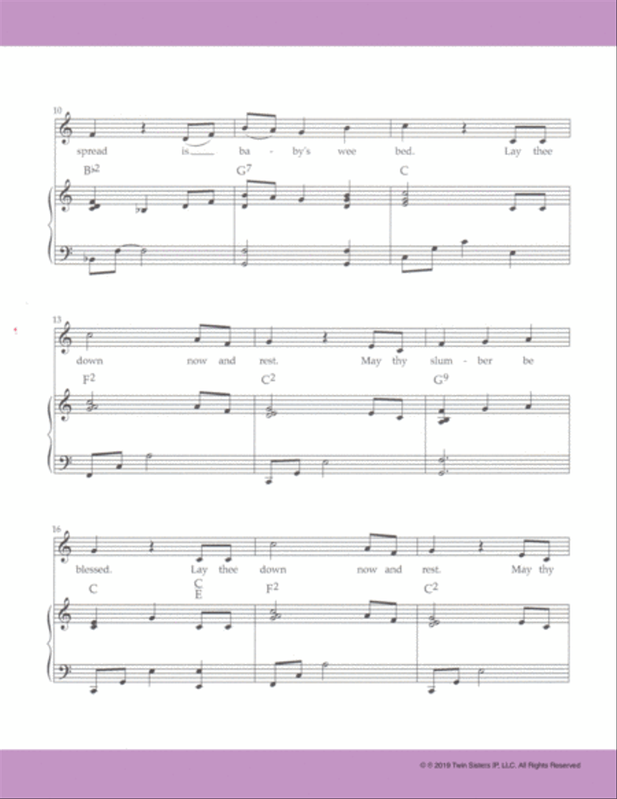 Brahm’s Lullaby Brahm’s Lullaby Voice scores gallery preview page 2
