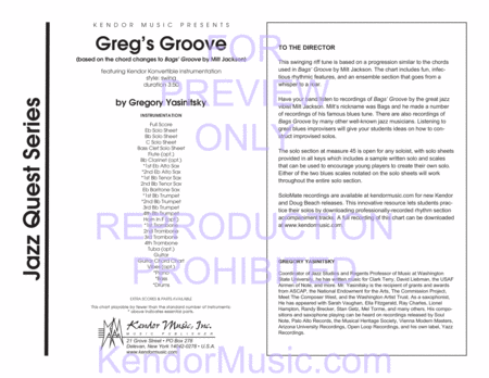 Greg's Groove (based on the chord changes to 'Bags' Groove' by Milt Jackson) image number null