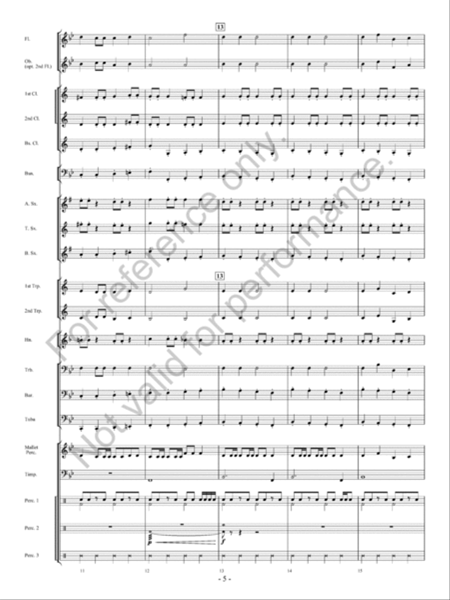 Santa's Wild Ride Concert Band scores gallery preview page 6
