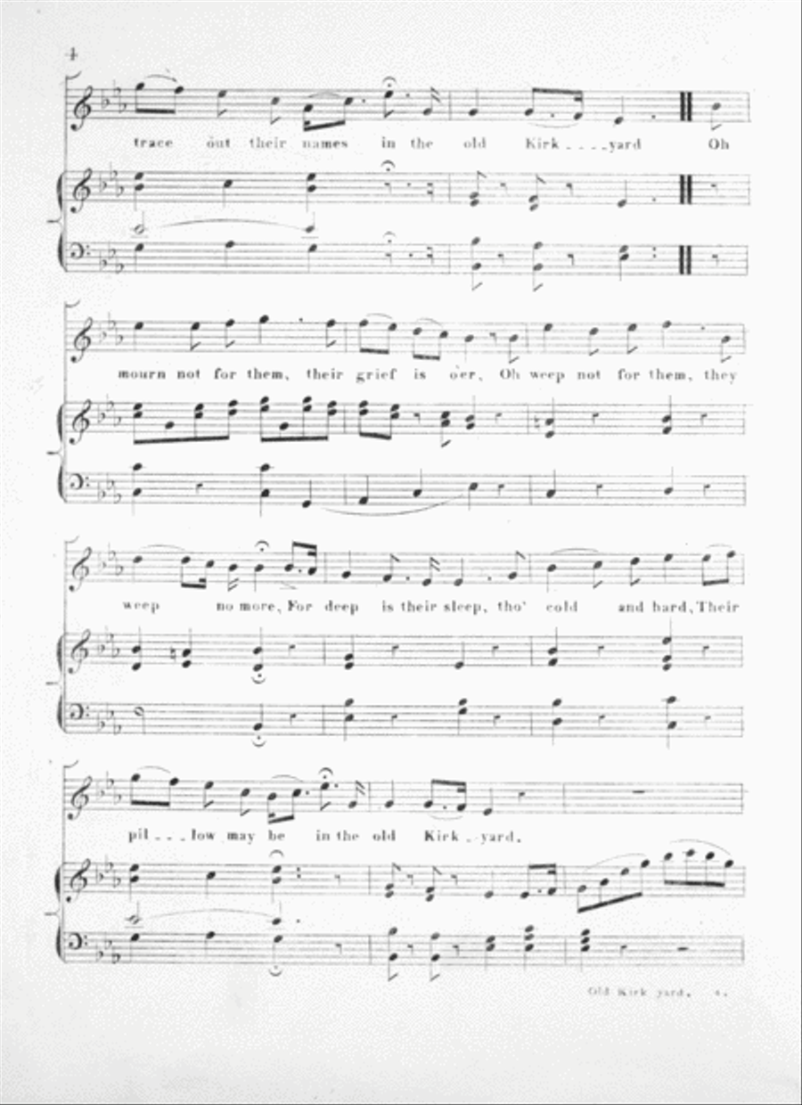 The Old Kirk Yard. A Favorite Ballad Voice scores gallery preview page 3