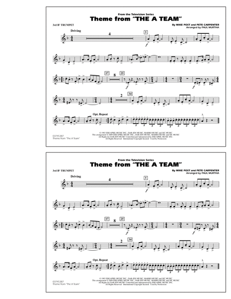 Theme from The A-Team - 3rd Bb Trumpet