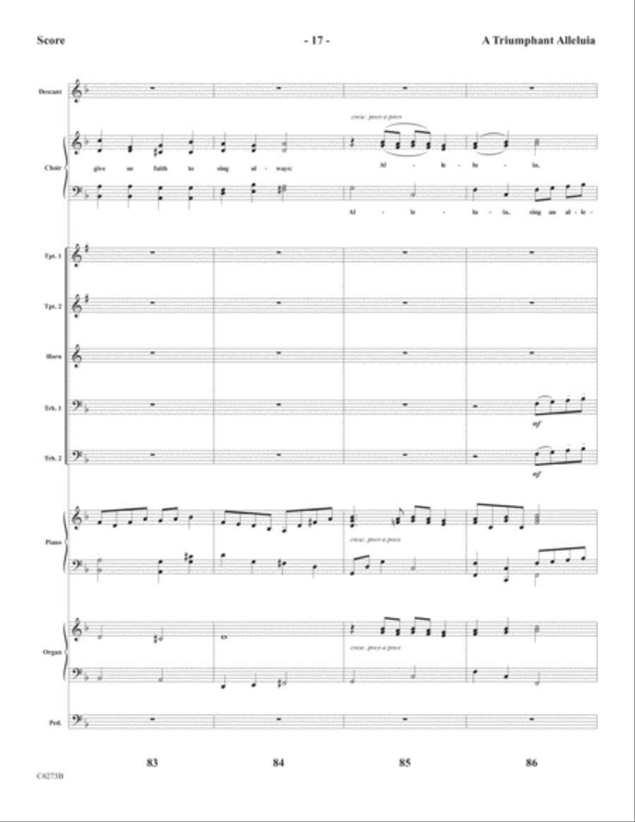 A Triumphant Alleluia Choir scores gallery preview page 19