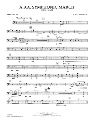 A.B.A. Symphonic March (Kitty Hawk) - Baritone B.C.