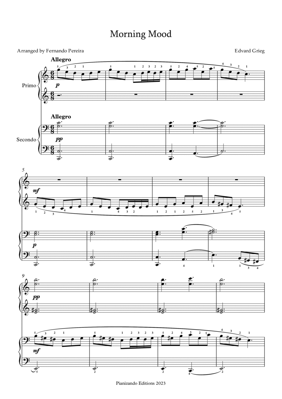 Morning Mood Morning Mood Chamber Music scores gallery preview page 1