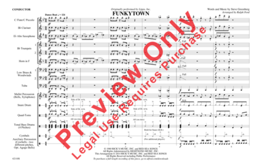 Funkytown Marching Band scores gallery preview page 2