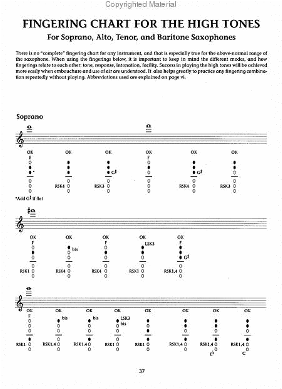 Saxophone High Tones Saxophone High Tones Saxophone Solo scores gallery preview page 5