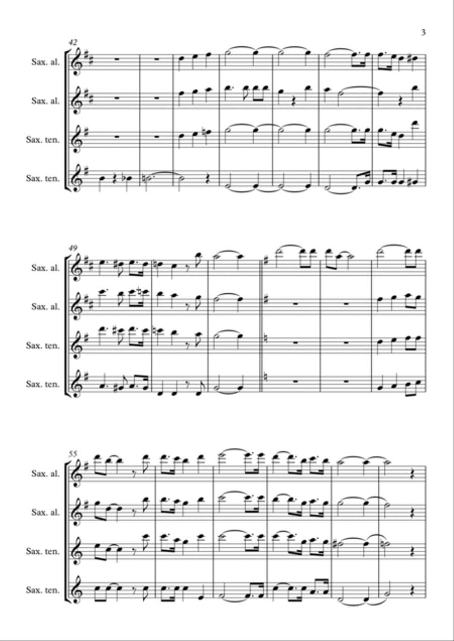 He Touched Me Woodwind Quartet scores gallery preview page 3