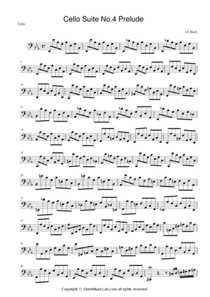 J. S. Bach : Cello Suite No.4 Prelude