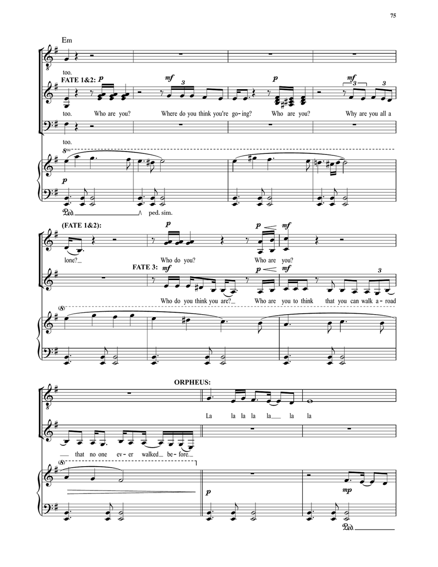 Wait For Me (from Hadestown) Voice scores gallery preview page 5