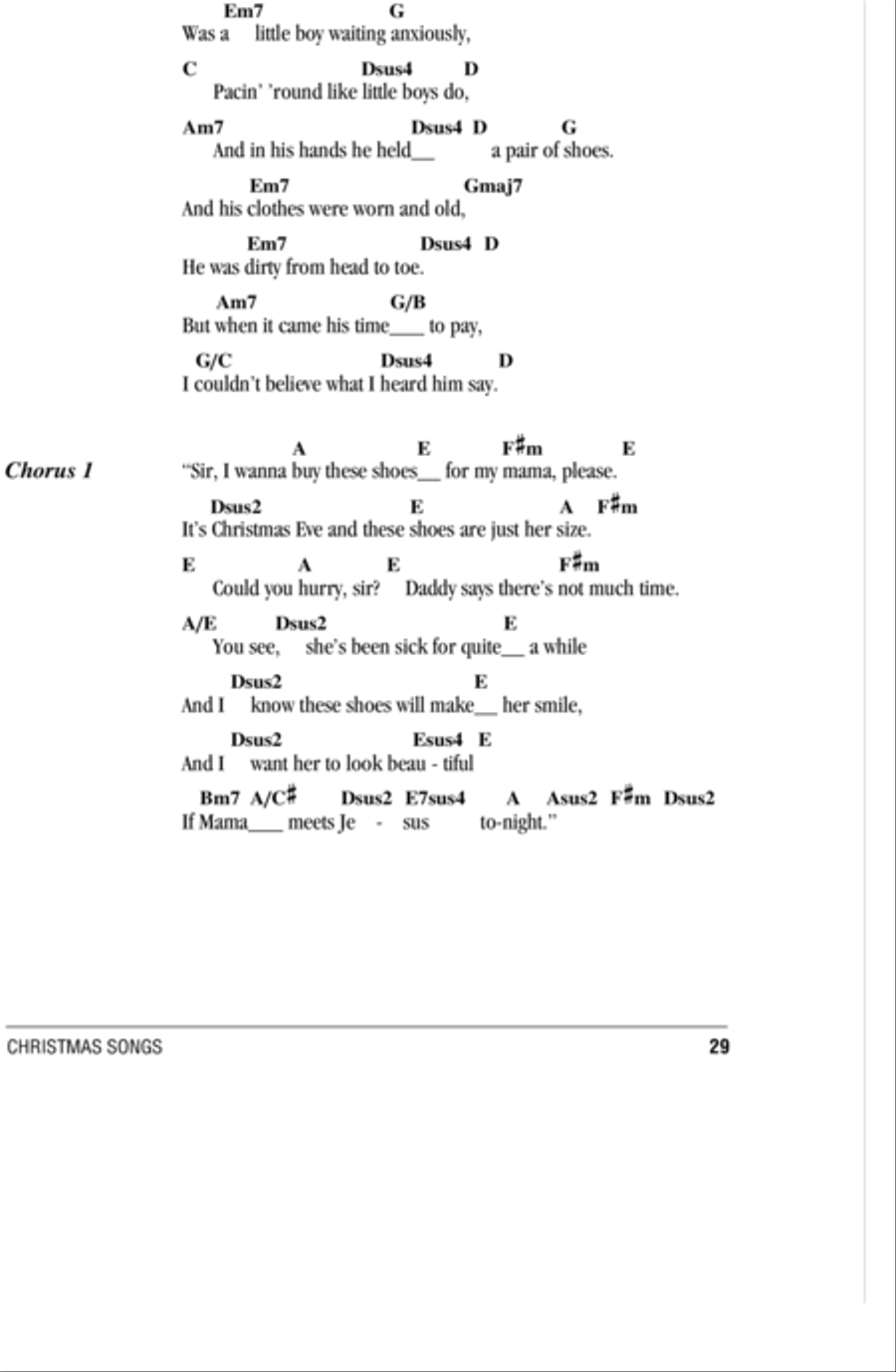 The Christmas Shoes Easy Guitar scores gallery preview page 2