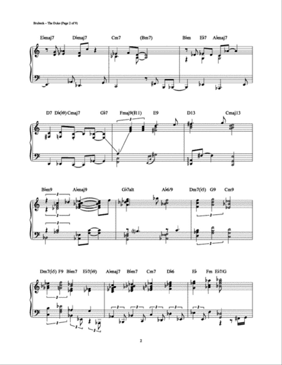 The Duke Piano Solo scores gallery preview page 2
