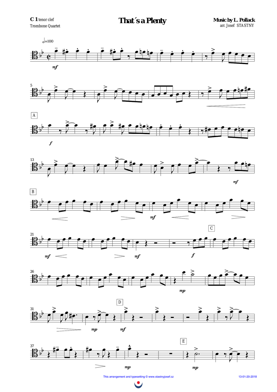 That´s a Plenty Brass Ensemble scores gallery preview page 5