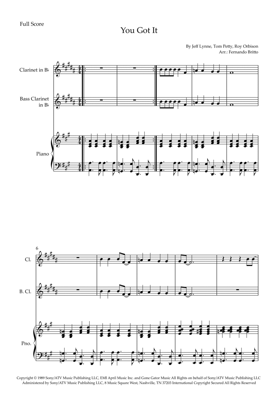 You Got It You Got It Woodwind Duet scores gallery preview page 1