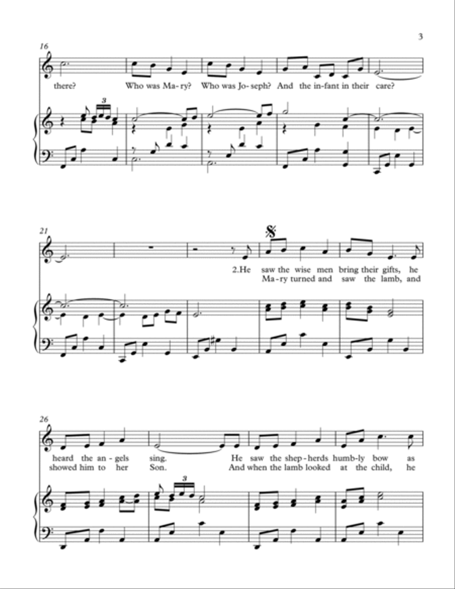 The Story of the Lamb (a Christmas Song) Voice scores gallery preview page 3