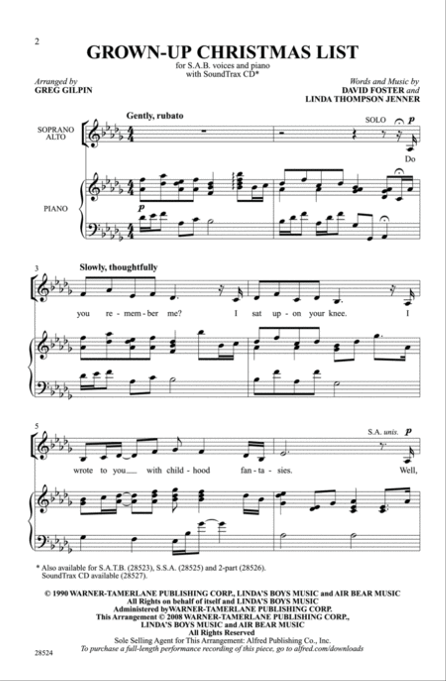 Grown-Up Christmas List 3-Part scores gallery preview page 9