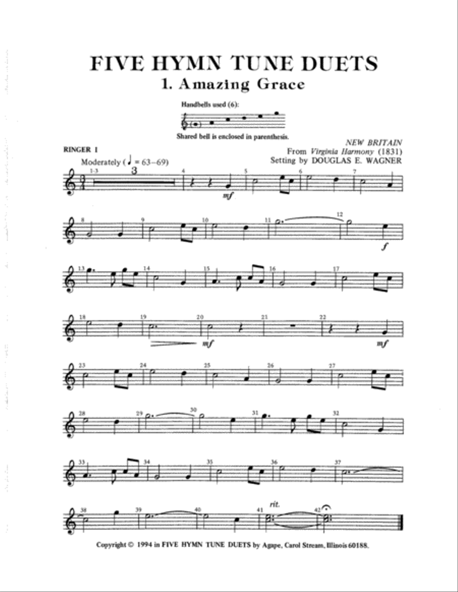 Five Hymn Tune Duets Percussion scores gallery preview page 2