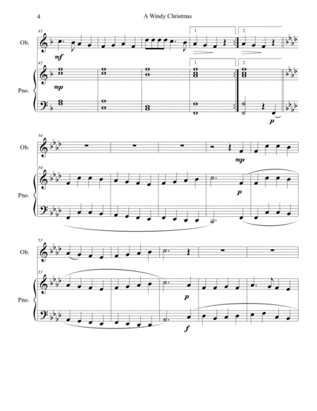 A Windy Christmas medley for oboe and piano image number null