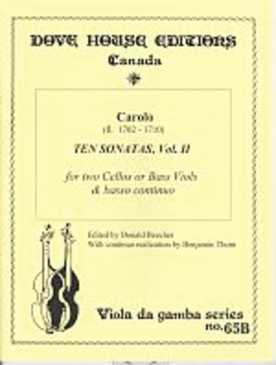 Ten Sonatas, Vol. II Ten Sonatas, Vol. II Cello scores gallery preview page 1
