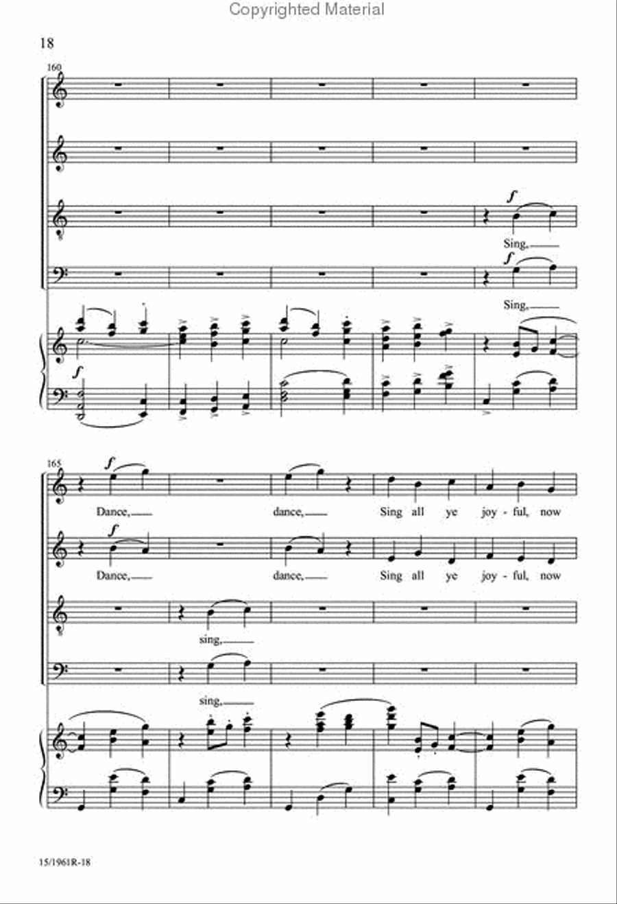 Sing All Ye Joyful 4-Part scores gallery preview page 17