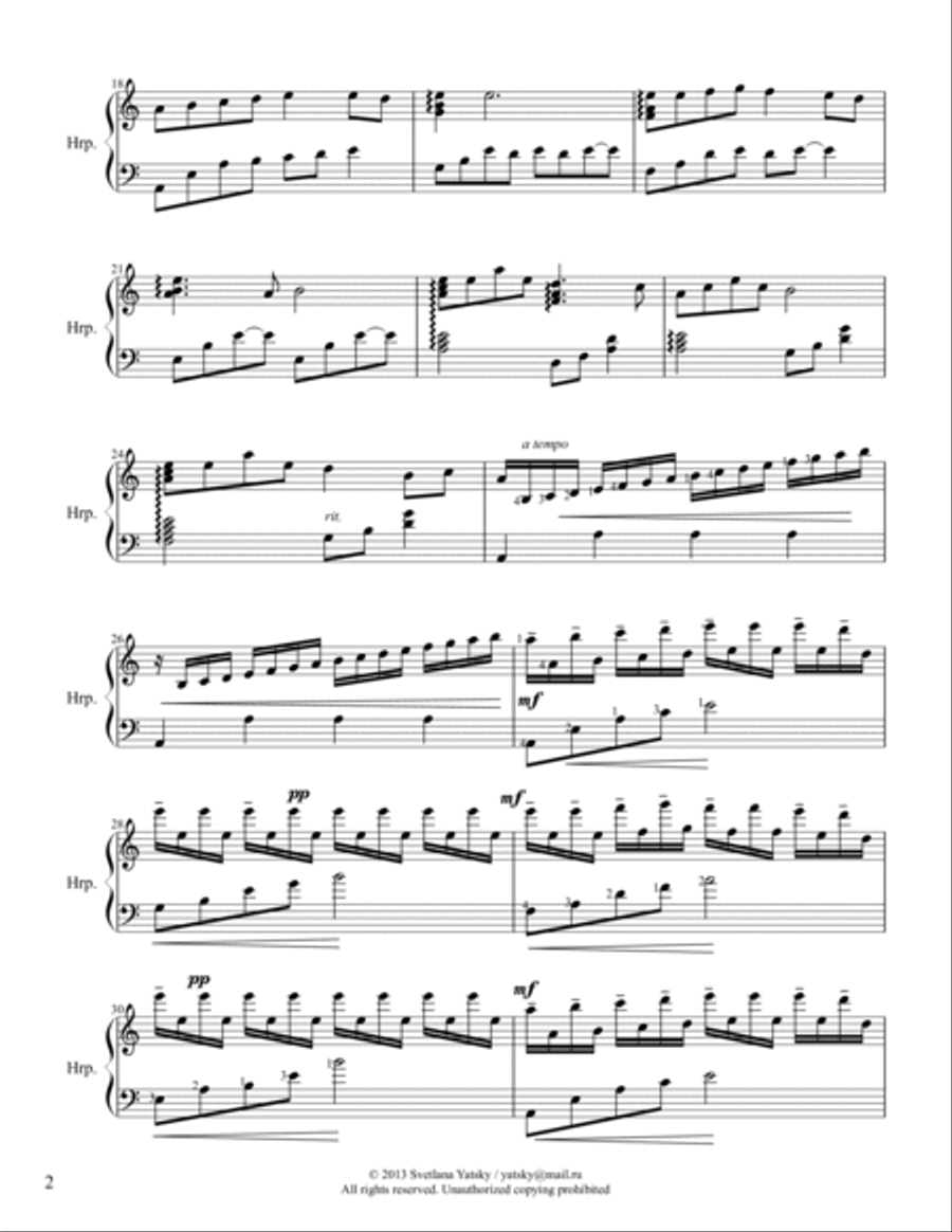 Let All Mortal Flesh Keep Silence Harp scores gallery preview page 2