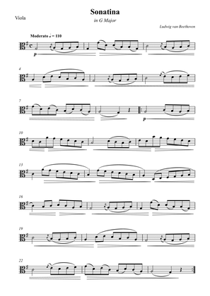 Book cover for Sonatina in G Major For Viola