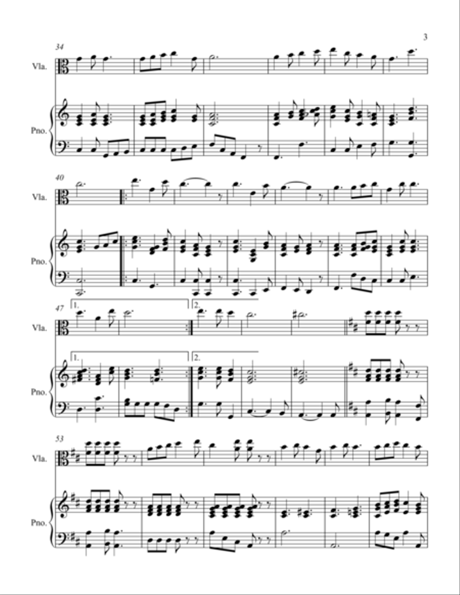 Rock of Ages and Love Lifted Me String Duet scores gallery preview page 3
