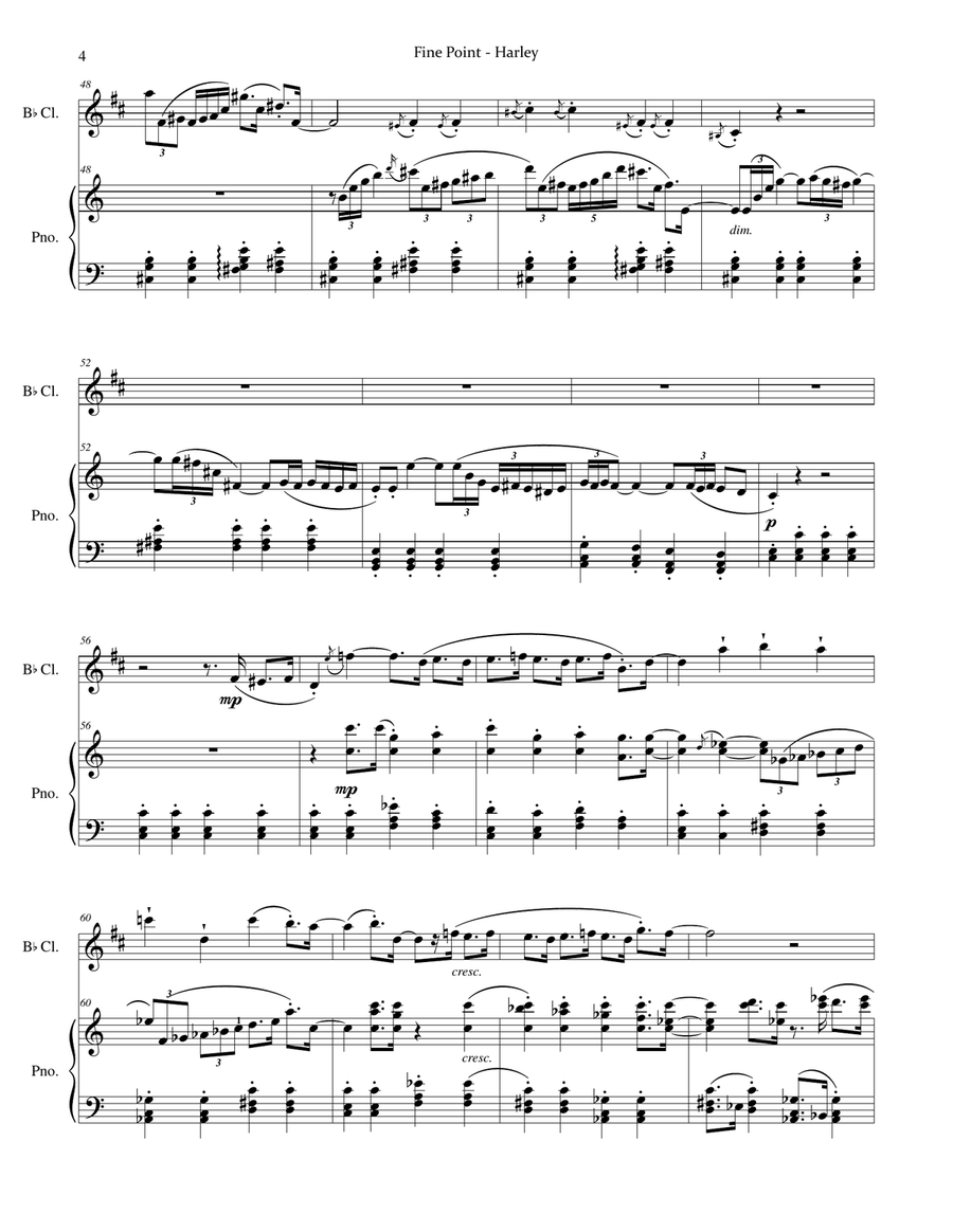 Fine Point Clarinet Solo scores gallery preview page 4