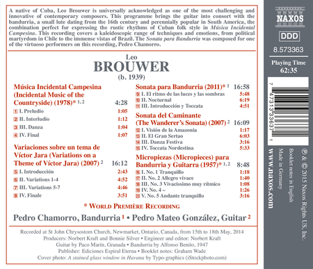 Brouwer: Music for Bandurria & Guitar