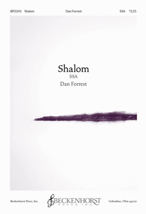 Book cover for Shalom (SSA)