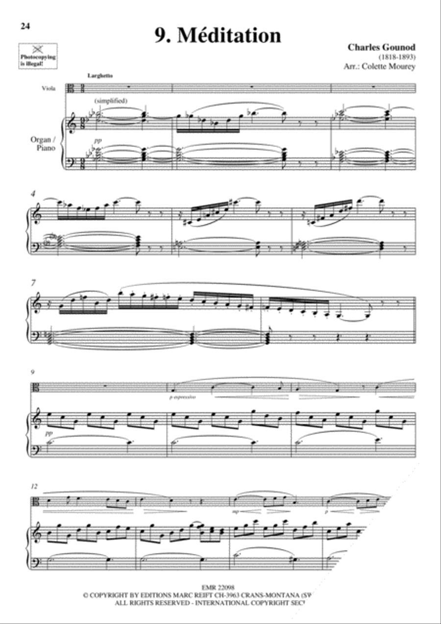 20 Greatest Meditations Piano Accompaniment scores gallery preview page 11