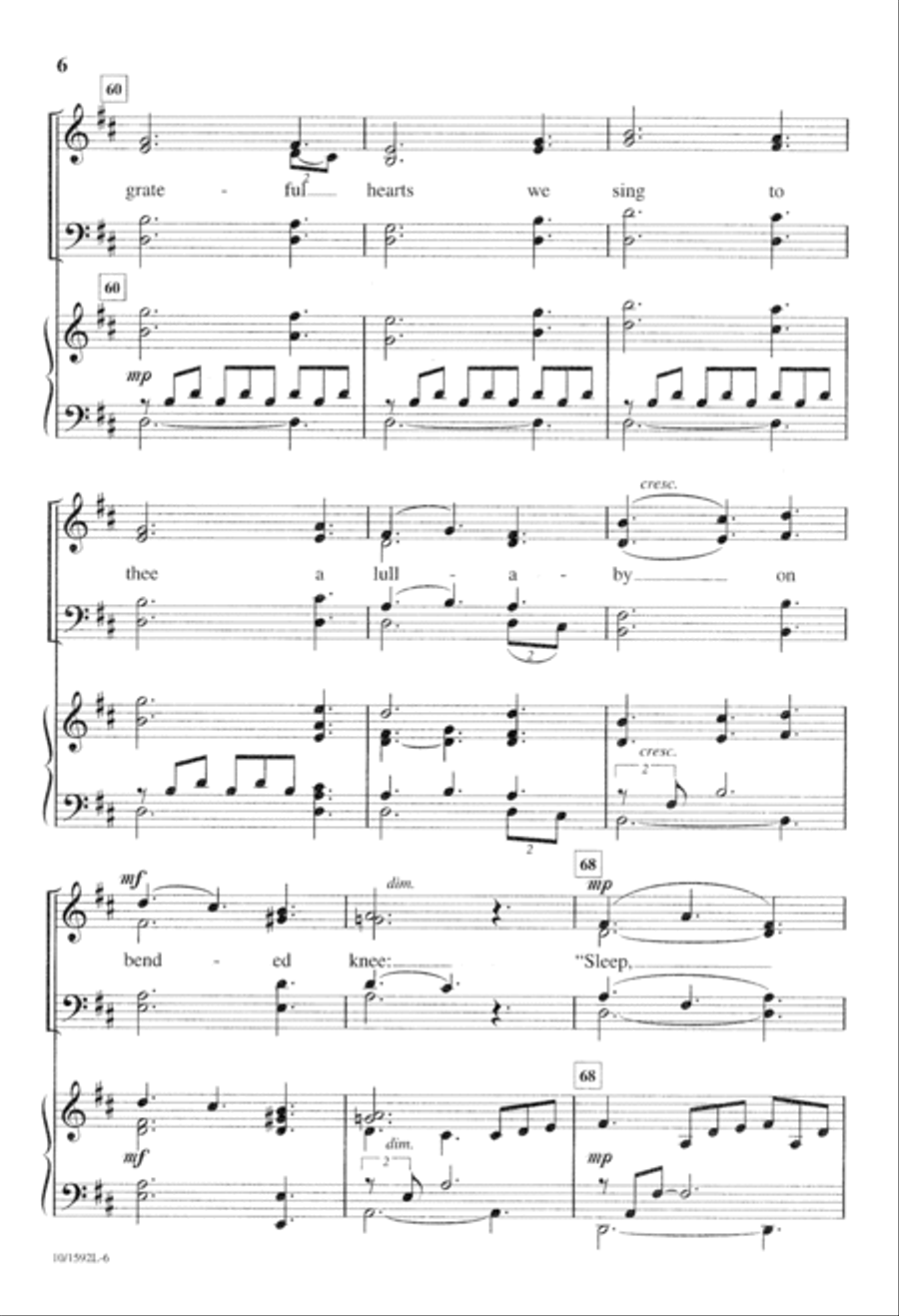 Shepherds' Cradle Song 4-Part scores gallery preview page 6