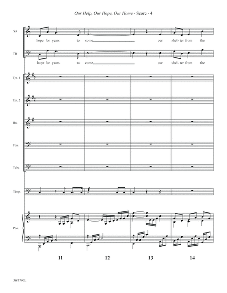 Our Help, Our Hope, Our Home - Downloadable Brass and Timpani Score and Parts