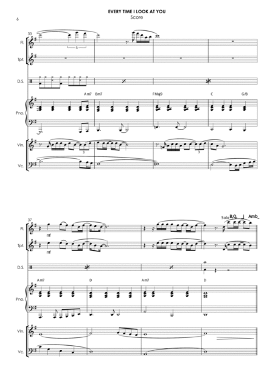 Everytime I Look At You Small Ensemble scores gallery preview page 6